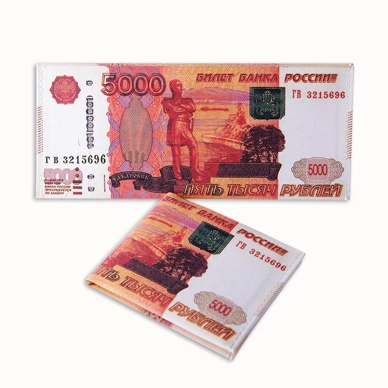 Fashion Printed Ruble Creative Waterproof Canvas Wallet Men Trendly Light Pound Slim Euro Money Clips Dollar Gift Vip Woman Cash | Багаж и