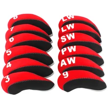 12 шт. железная головка клюшки для гольфа Чехлы Набор Meshy Гольф клуб протектор головной убор с номером бирка