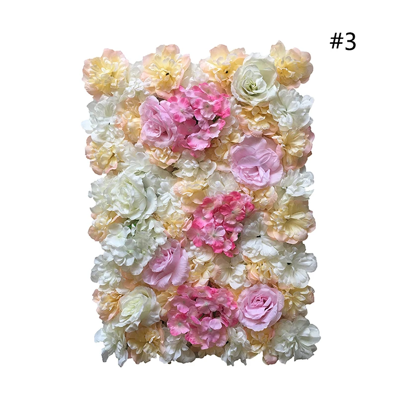 60X40 см Искусственный Шелковый цветок розы стены Свадебные Рождественские украшения латексные шары детский душ фон - Цвет: 3