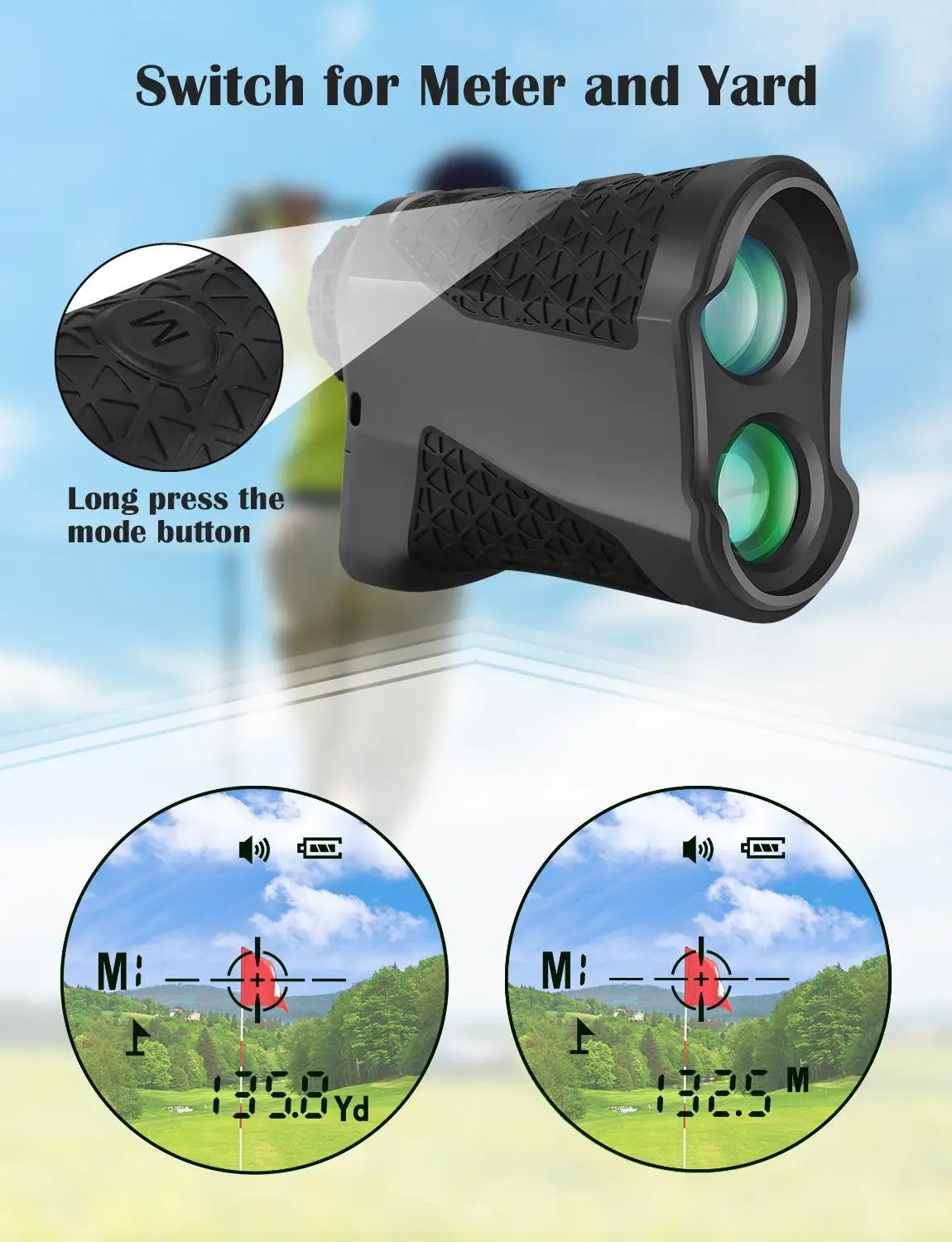 BOBLOV K600G 600m Golf Range Finder 6X Golf distance Hunting Monocular telemetro Laser Rangefinders golf afstandsmeter with Bag