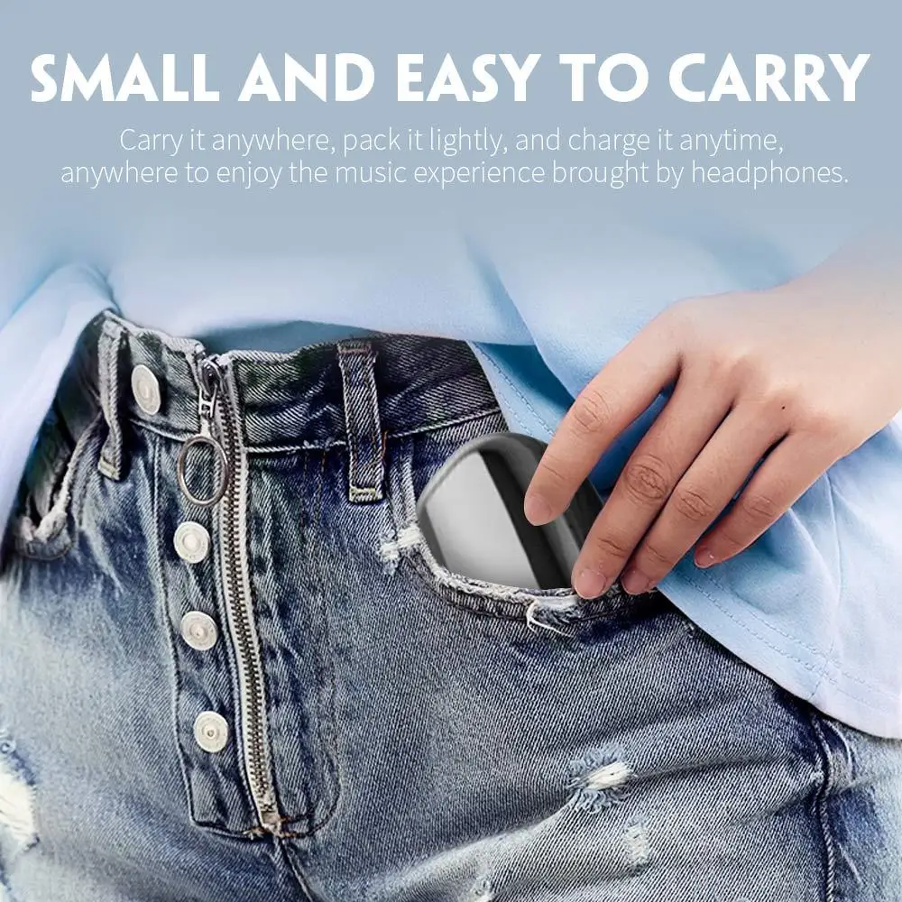 Wireless Bluetooth Headphone Mini Stereo Earset with Charging Box TWS Calls To Reject Invisible Earphones Bass