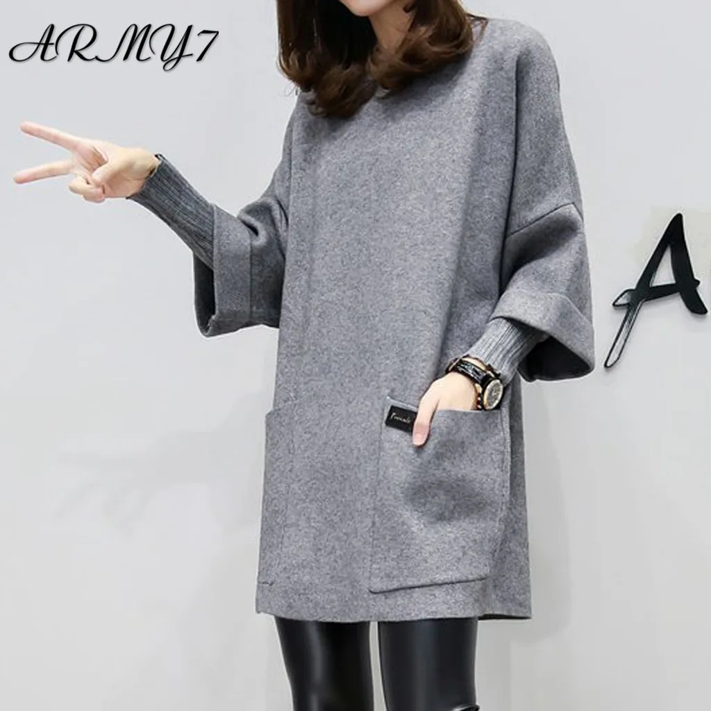 oversized knitted jumper dress