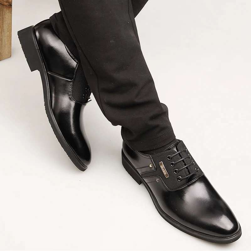 Misalwa Men Charming Formal Shoes Christmas Party Dress Shoes Height Increasing Elegant Office Groom Oxfords Elevator Shoe 36-47
