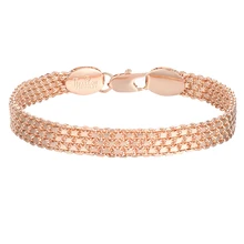 FJ 8 мм 20 см для мужчин и женщин 585 розовый цвет плетение витой браслет цепь