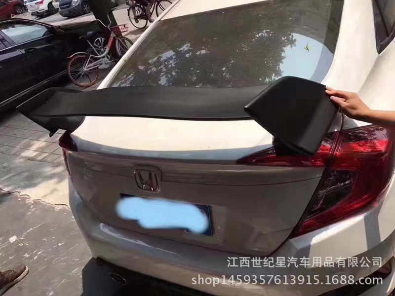 

For Honda civic10th high quality ABS Plastic Unpainted Color Rear Spoiler Wing Trunk Lid Cover Car Styling