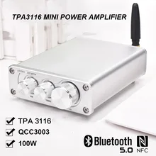 50 Вт* 2 мини TPA3116 Bluetooth 5,0 HiFi усилитель мощности стерео домашний аудио цифровой усилитель с высокими басами I4-005-6-7