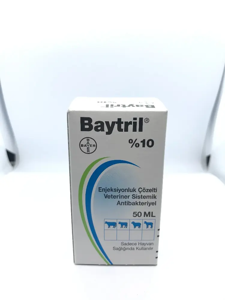 Baytril-Bayer antibacteriano para ganado, ovejas, cerdo, solución 10%, 50ml