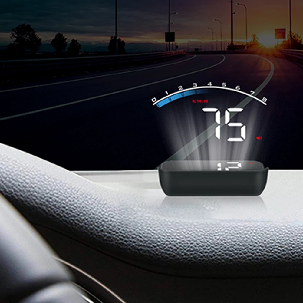M6S автомобильный OBD2 3,5 дюймовый цифровой дисплей на лобовое стекло система скорости проектор данных температура воды предупреждение для водителя цветной экран