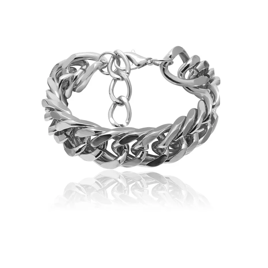 Silver Ingemark панк, кубинская змея, браслет на цепочке, браслет, аксессуары для женщин, Boho, тяжелый металл, массивный замок, браслеты для женщин, ювелирные изделия - Окраска металла: Silver