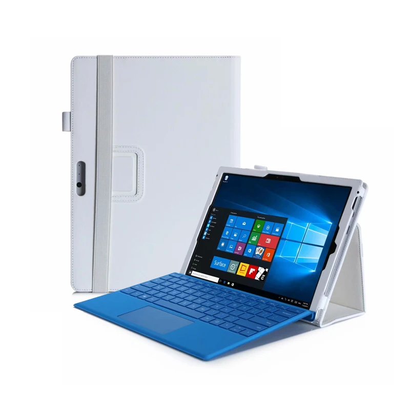 Белый Чехол для microsoft Surface Pro 7, многоугольная бизнес-подставка, чехол из искусственной кожи чехол для Surface Pro 4 5 6 7 12," планшетов - Цвет: Белый