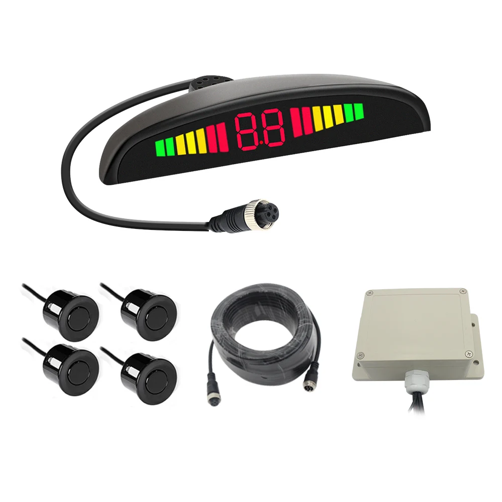 

IP67 Waterproof Digital LED Display 4 Segment Alarm Tone Reversing Radar Detector Monitoring System