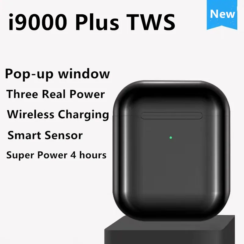 Новинка i9000 TWS 2nd черные беспроводные наушники Bluetooth 5 0 6D 8D басовый звук Smart sensor