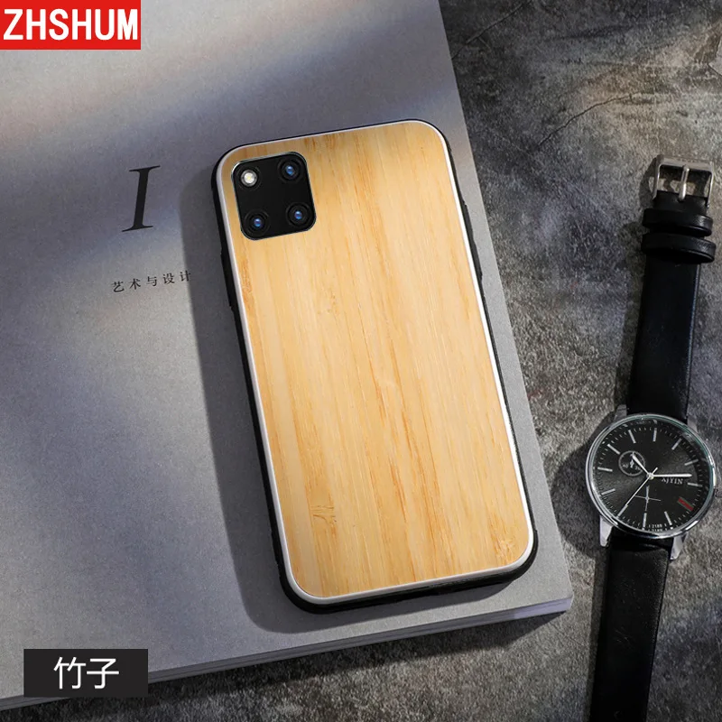 Уникальный чехол из натурального дерева для Iphone 11 Pro Max бампер задняя крышка Мягкий силиконовый полный защитный чехол для IPhone 11 Pro XI Fundas