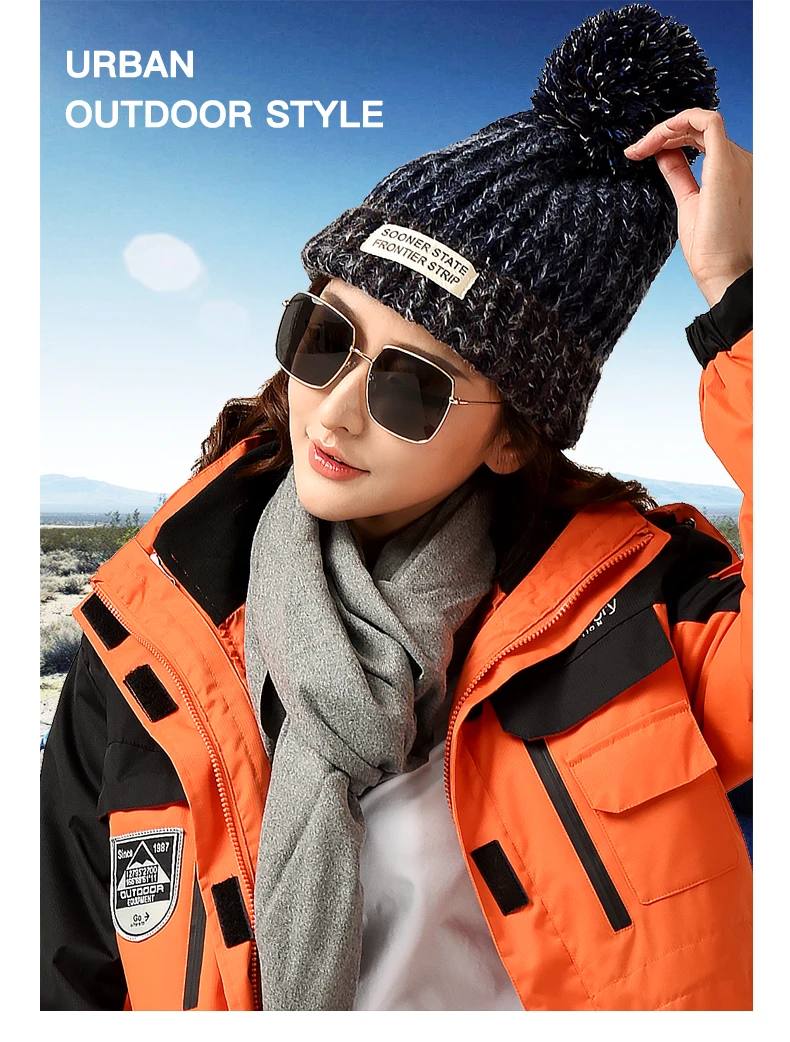 Ropa de carga al aire libre Hombre tres en uno mujer otouno Invierno Twinset amantes cortavientos chaqueta de esquie mantener cali