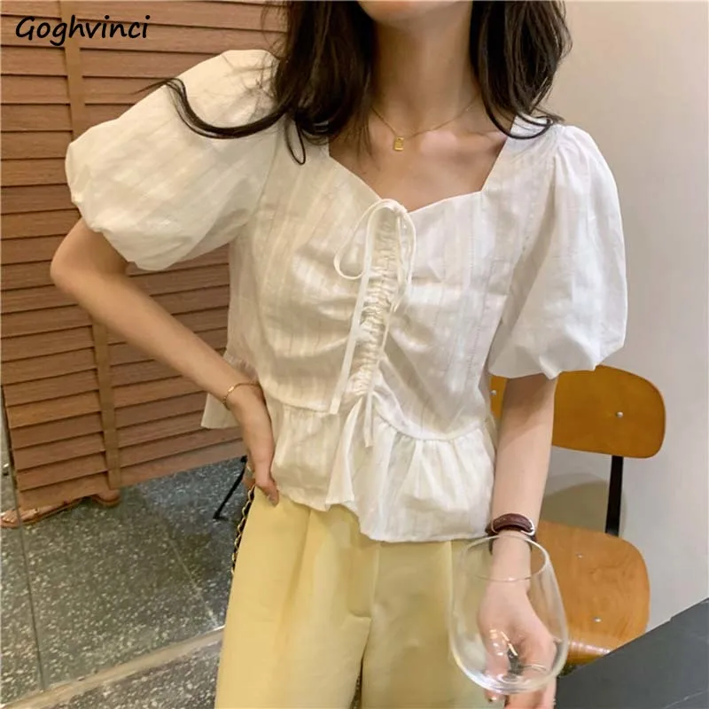 Stella H Blusa donna con maniche arricciate e scollo a barchetta: in