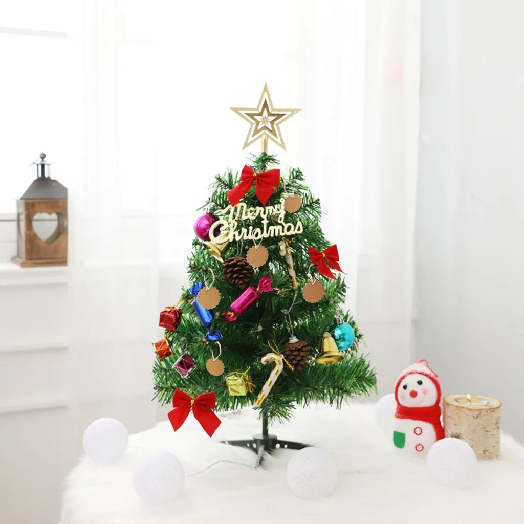 100pcs Christmas Christmas Tree Kraft Paper Wishing Card Linen For Diy Paper Cards Making Love Party Supplies Home Decorative