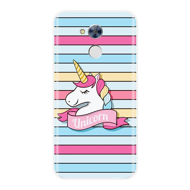 Чехол для телефона Huawei Honor 4C 5C 6C 6A Pro мягкий милый Радужный чехол с единорогом 4X 5A 5X