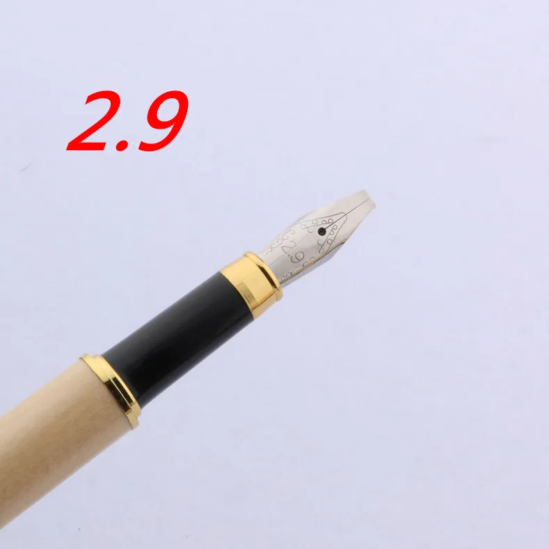 2.9 pen Подарок Bold Duckbill готическое искусство плоский наконечник белый деревянный золотой цветок параллельная авторучка - Цвет: 2.9 pen