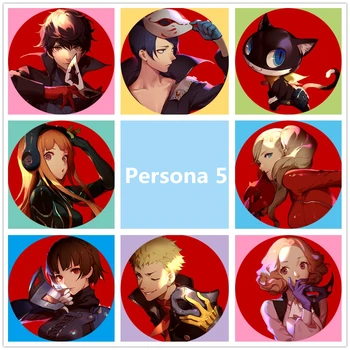 

Anime Persona 5 Badges Pin 8 Pieces Schoolbag Backpack Decorate 5.8CM(2.3") Badge005