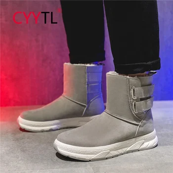 

CYYTL Mens Boots Waterproof Insulated Durable Outdoor Work Winter Snow Warm Shoes Non-slip Plus Velvet Casual Buty Meskie