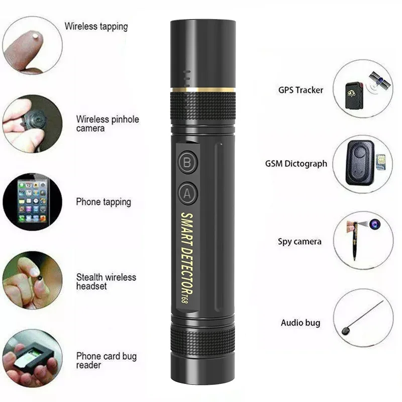 Mini Bug Detector GSM GPS Spy Hidden Camera Finder IR RF Cam Wireless Signal Voice Broadcasting Scanning Anti-Theft Anti-track