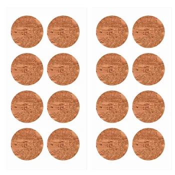 

1 Set Natural Wooden Decals Round Label Stickers for Home Gift Store