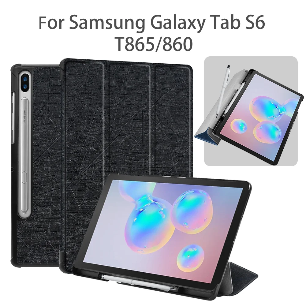 Чехол для Samsung Galaxy Tab S6 10,5 SM-T860 SM-T865 с карандаш держатель для Samsung Galaxy Tab S6 чехол funda capa