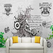 Milofi пользовательские 3D скандинавские ретро мотоцикл большой ТВ спальня фон обои росписи