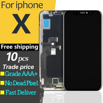 

10PCS/lot Quality 100% Test incell/GX OLED LCD Replacement For iPhone X LCD Display 3D Digitizer Touch Screen Assembly