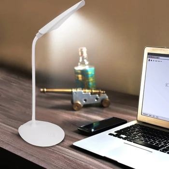 

USB Rechargeable LED Desk Lamp Touch Control 3 Modes Brightness Eye-caring LED Table Lamp For Bedside Gooseneck Reading Light