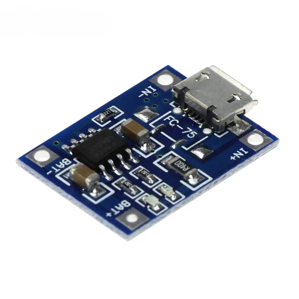 TP4056 5В 1A Micro USB 18650 литиевая батарея зарядная плата модуль защиты зарядного