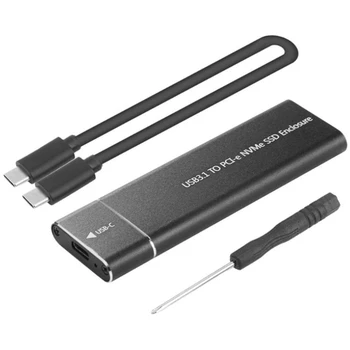 

USB3.1 Type-C to M.2 M Key NVMe SSD Box Solid State Drive Housing Case 10Gbps High Speed Hard Drive Disk Enclosure