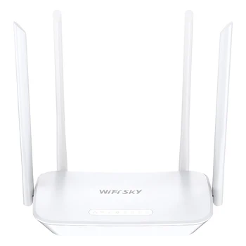 

WIFISKY WS-R640 4G Wireless WiFi Router 300Mbps 4GHz WiFi Repeater Support SIM Card Built-in 4 High Speed Antenna US Plug Router