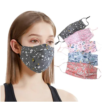 

5pcs Adult Unisex Floral printed Washable Mascarilla Safet Protect Face Mask Breathable mascherine Mascarillas Reusable Masque