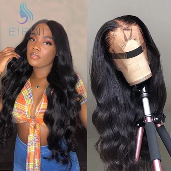 

Glueless Full Lace Wigs Pre Plucked With Baby Hair 150 Density Remy Brazilian Hair Body Wave Full Lace Wig Bleached Knots Eifini