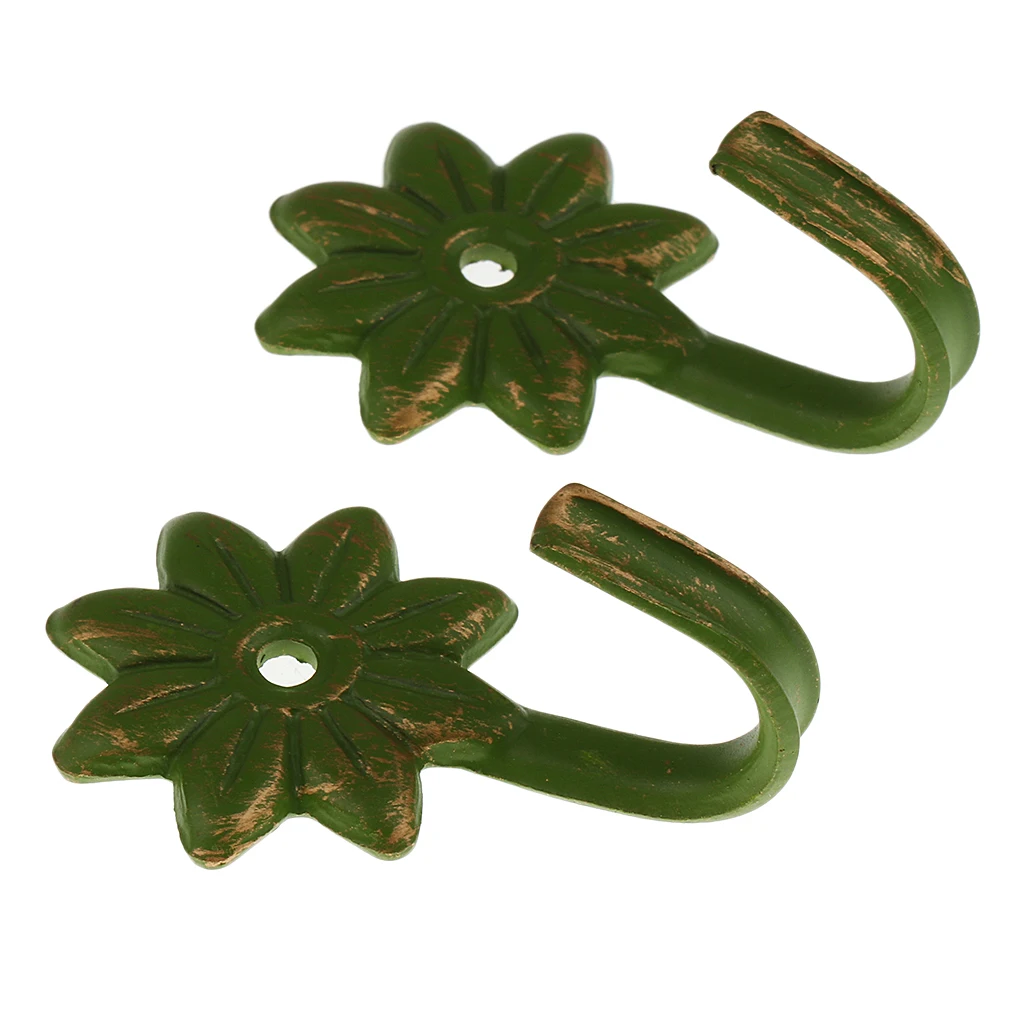 2x Vintage Curtain Hold Back Hook Accessories Window Treatment Hardware Ornament