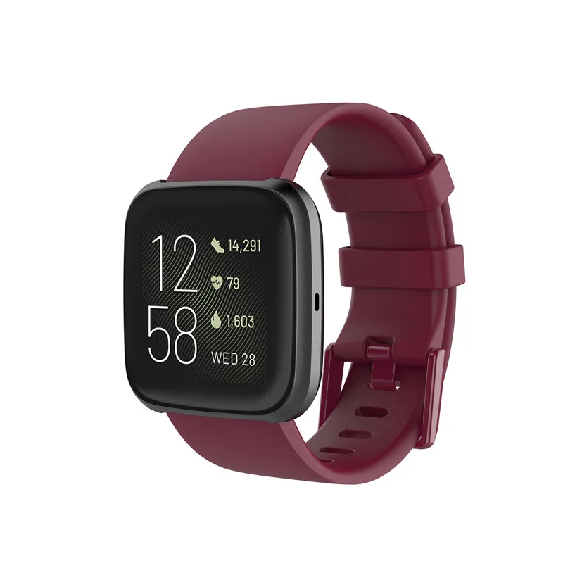 100 шт силиконовый ремешок Браслет для Fitbit Versa2 ремешок мягкий силиконовый цветной ремешок аксессуары для смарт-часов для Fitbit Versa 2