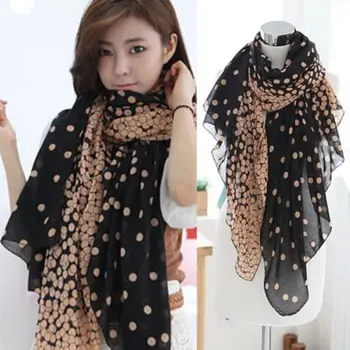 

Fashion lady gradient dot Paris yarn scarf lady gradient dot Paris yarn scarf chic elegant scarf