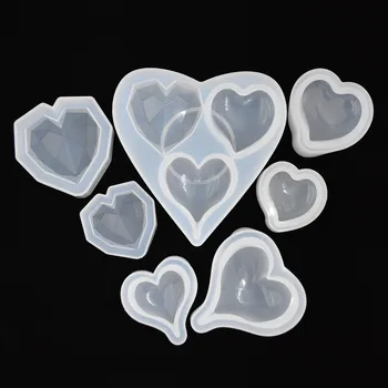 

1piece SNASAN Silicone Mold Crafts heart shape Resin Silicone Mould Jewelry Making tool charms epoxy resin molds crafts