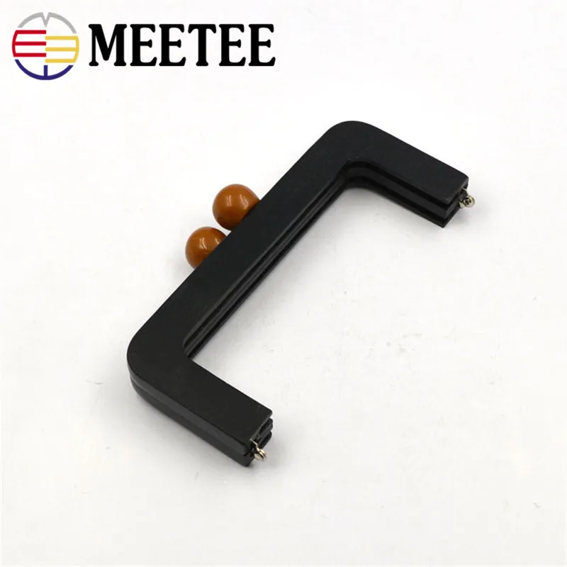Meetee, 1 шт., 20X8 см, классический стиль, рамка для сумки, деревянная ручка, антикварная застежка для поцелуя, для кошелька, рамка с замком, пряжки, сделай сам, украшение для сумки, аксессуар