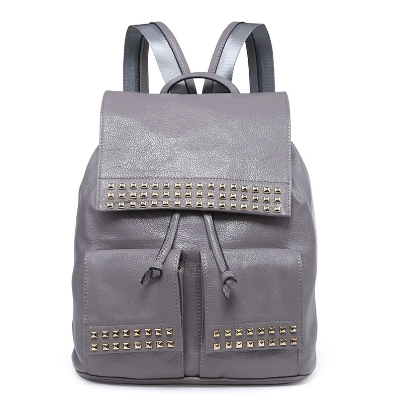 

2019 Autumn And Winter New Style Genuine Leather Women's Backpack Korean-style Wind Full-grain Leather Shoulder WOMEN'S Bag Supp