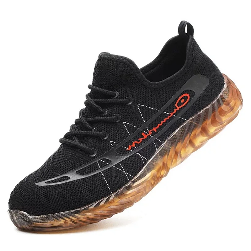 

dewbest Brand 2020 new design Steel head men work & safety boots Bulletproof sole impact resistant soft male shoes plus size