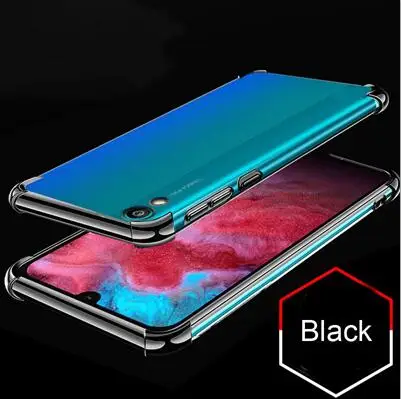 Красный цвет для huawei Honor Play 3E Чехол подушки безопасности буфера полная защита чехол для huawei Honor Play3E ТПУ противоударный задняя крышка - Цвет: Черный