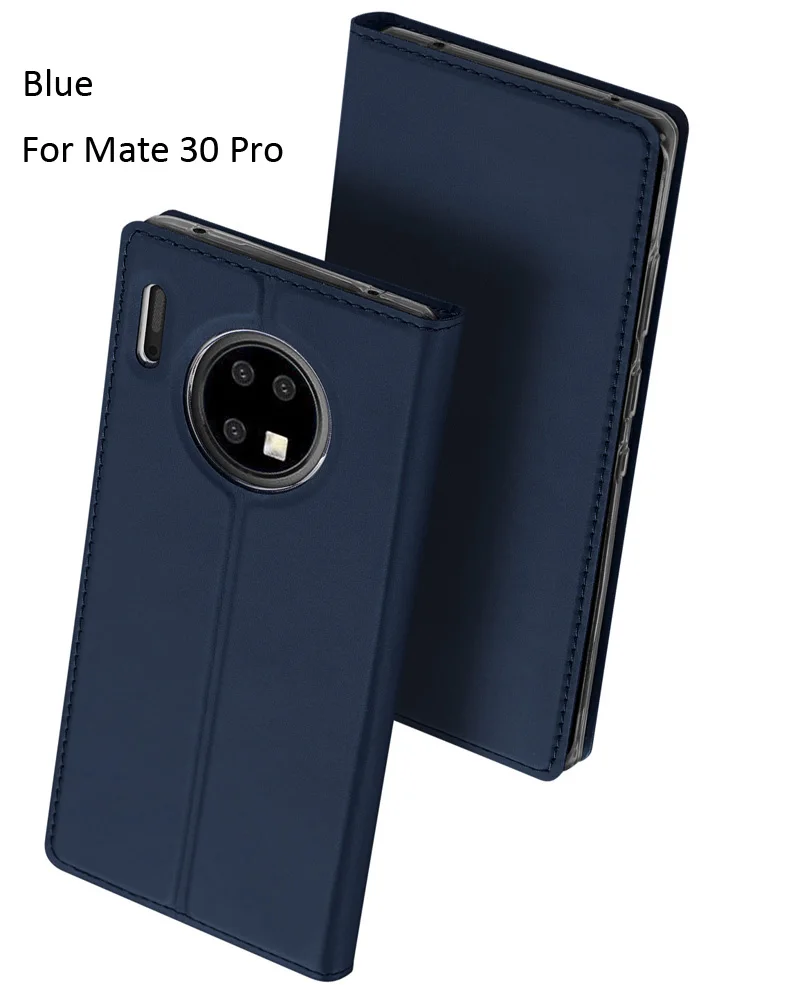 Blue DUX DUCIS чехол для huawei mate 30 Pro книга флип кожаный бумажник Coque чехол - Цвет: Blue