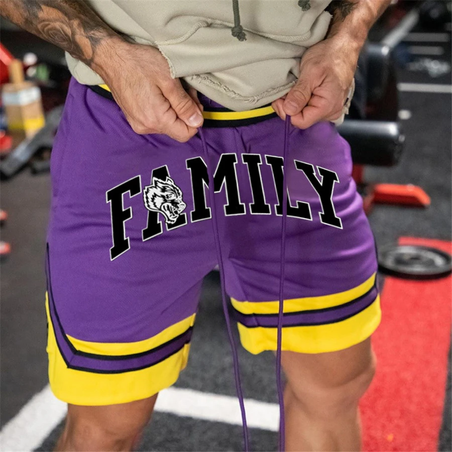 

2021 Summer New Sports Fitness Shorts Men's Basketball Game Training Running Casual Loose Quick-Drying Five-Point Pants