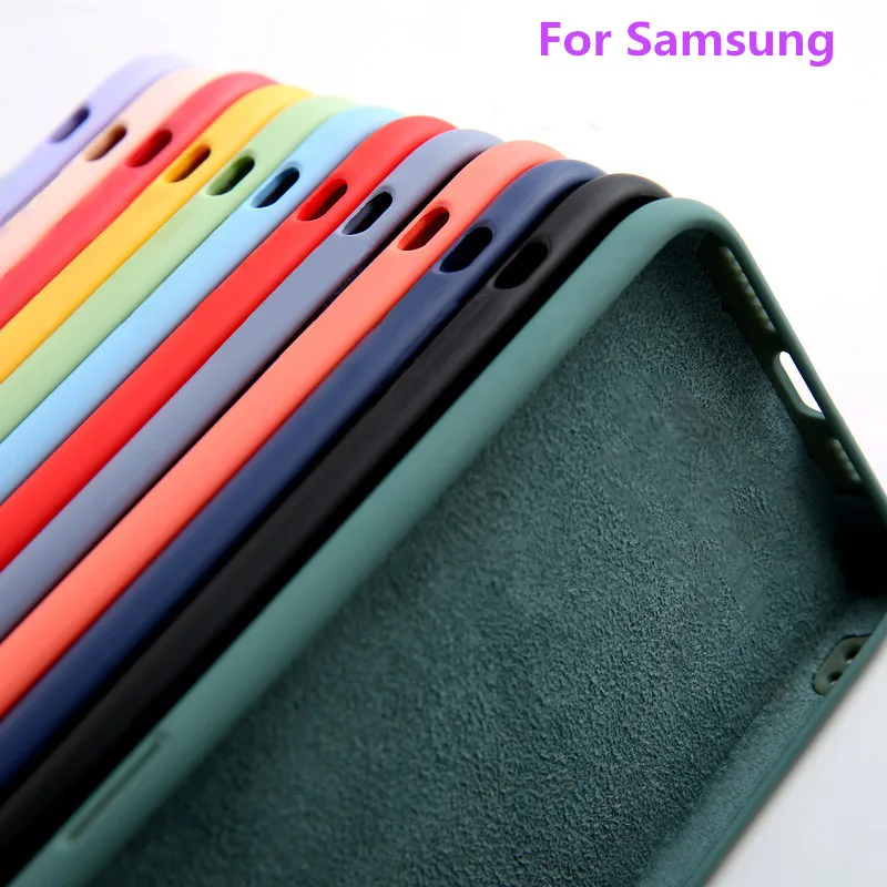 Оригинальный жидкий силиконовый чехол для samsung galaxy A50 A70 A60 A51 A71 S10E S10 S9 S8 Примечание
