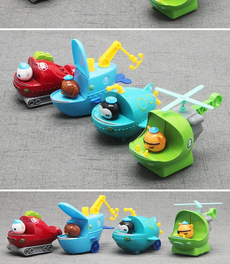 4 шт./компл. Octonauts Фигурки игрушки песо капитан Barnacles Kwazii Shellington Dashi Tweak Inkling дети лучший подарок