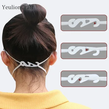 

Chzimade 20Pcs/lot S Shaped Adjustable Ear Protectors Buckle Hook Clips For Mask Holder DIY Ear Extension Straps Diy Sewing