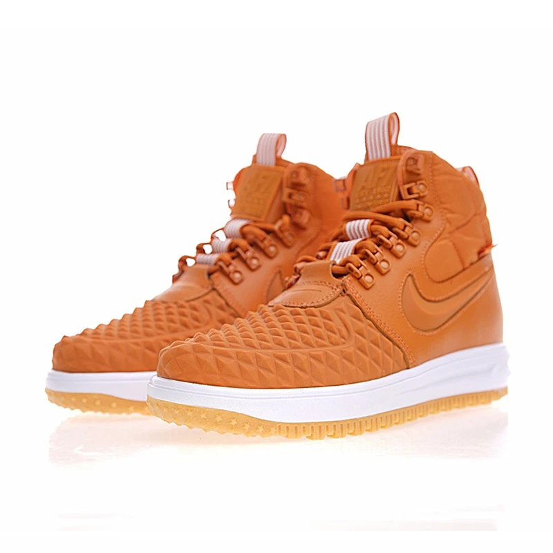 Оригинальные мужские кроссовки для скейтборда от Nike Lunar Force 1 Duckboot 17, удобные износостойкие инкапсулированные уличные кроссовки 922807