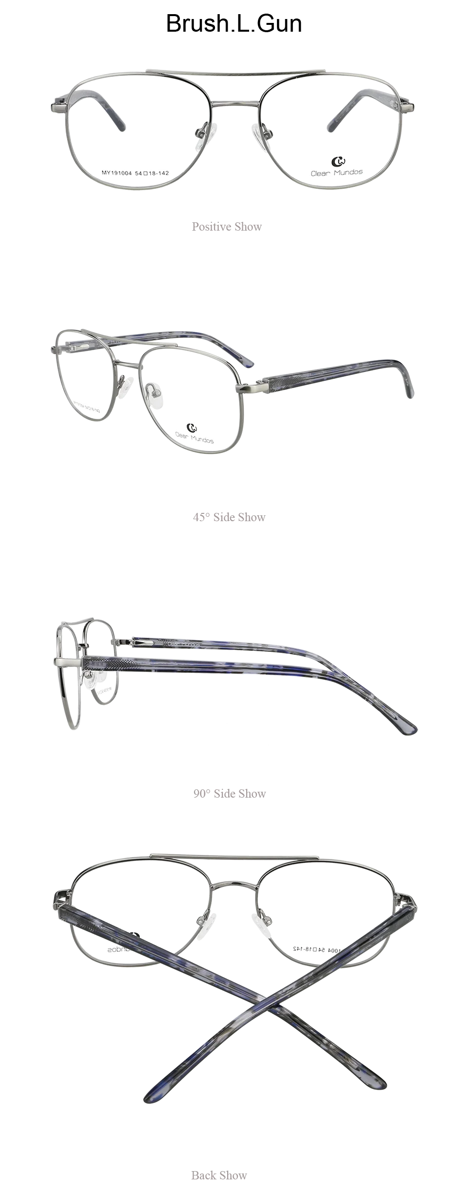 Прозрачные очки MUNDOS Модные металлические очки стильные мужские/женские оптические очки ацетатные наконечники очки smyopic очки для# MY191004